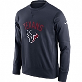 Men's Houston Texans Nike Navy Sideline Circuit Performance Sweatshirt,baseball caps,new era cap wholesale,wholesale hats